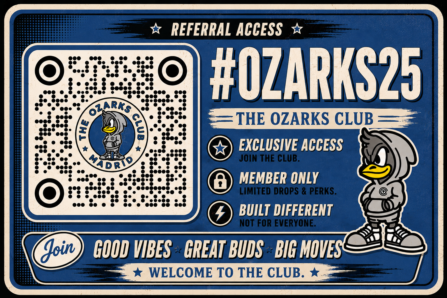 The Ozarks Club referral access card